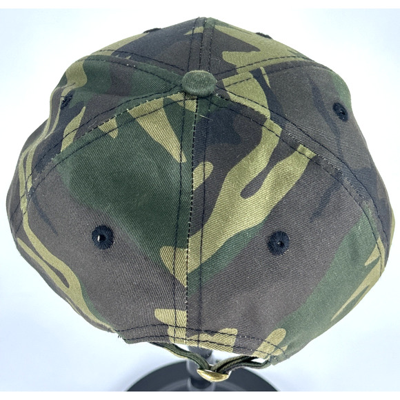 USA Green Camouflage Ball Cap Hat Adult Adjustable Back Strap Fits Most - Picture 8 of 13